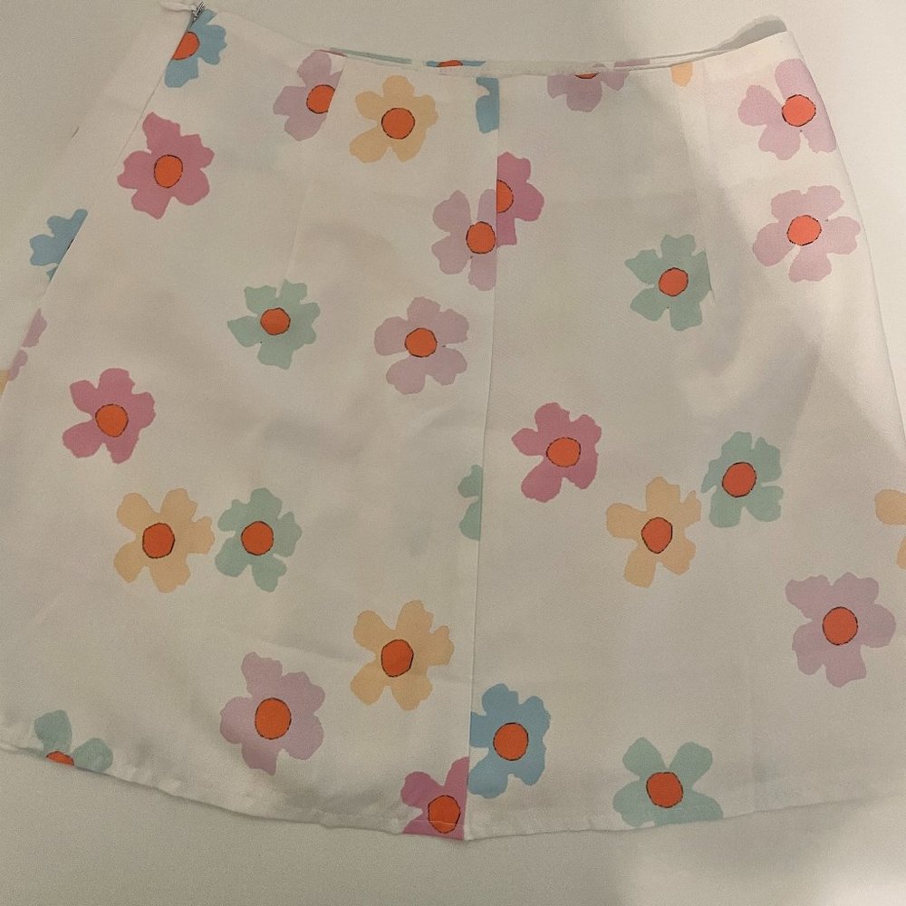 Princess Polly White Floral Mini Skirt